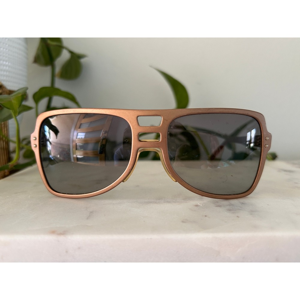 Vintage Polaroid Cool-Ray 420 Sunglasses Bronze Triple Bridge Retro Aviator